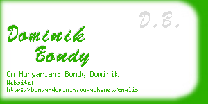 dominik bondy business card